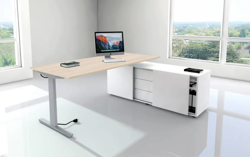 Kerkmann Form 2 Bureau Rechthoekig Antraciet T-Voet 1.800 (B) x 800 (D) x 820 (H) mm