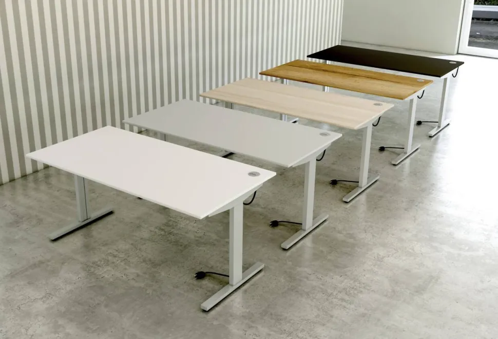 Kerkmann Form 2 Bureau Rechthoekig Antraciet T-Voet 1.800 (B) x 800 (D) x 820 (H) mm