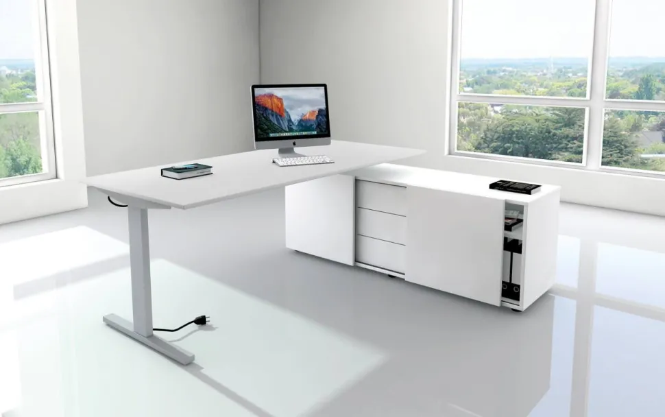 Kerkmann Form 2 Bureau Rechthoekig Antraciet T-Voet 1.800 (B) x 800 (D) x 820 (H) mm