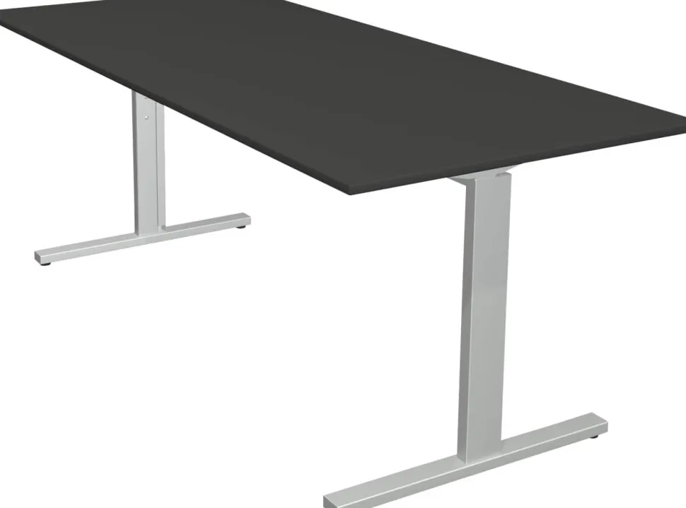 Kerkmann Form 2 Bureau Rechthoekig Antraciet T-Voet 1.800 (B) x 800 (D) x 820 (H) mm