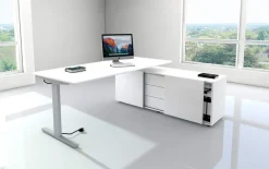 Kerkmann Form 2 Bureau Rechthoekig Antraciet T-Voet 1.800 (B) x 800 (D) x 820 (H) mm