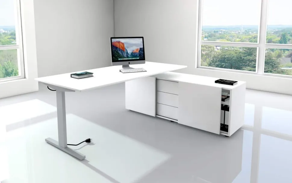 Kerkmann Form 2 Bureau Rechthoekig Antraciet T-Voet 1.800 (B) x 800 (D) x 820 (H) mm