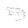 Kerkmann Form 2 Bureau Rechthoekig Antraciet T-Voet 1.600 (B) x 800 (D) x 820 (H) mm