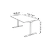 Kerkmann Form 2 Bureau Rechthoekig Ahorn T-Voet 1.400 (B) x 800 (D) x 820 (H) mm