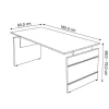 Kerkmann Form 4 Bureau Rechthoekig Wit Wang 1.800 (B) x 800 (D) x 760 (H) mm