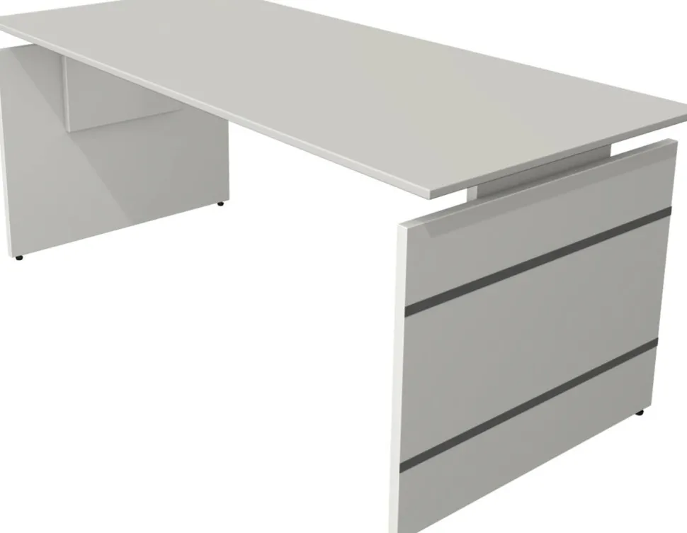Kerkmann Form 4 Bureau Rechthoekig Lichtgrijs Wang 1.800 (B) x 800 (D) x 760 (H) mm