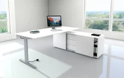 Kerkmann Form 2 Hoekbureau Wit T-Voet 1.800 (B) x 1.800 (D) x 820 (H) mm