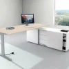 Kerkmann Form 2 Hoekbureau Lichtgrijs T-Voet 3 Lades 740 mm (H)