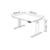 Kerkmann Move 3 Tube Zit-sta-bureau Rechthoekig Eiken T-Voet 1.200 (B) x 800 (D) x 1.200 (H) mm