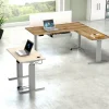 Kerkmann Move 3 Tube Zit-sta-bureau L-vorm Grafiet T-Voet 3 Lades 2.000 (B) x 2.200 (D) x 1.200 (H) mm