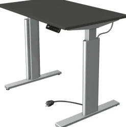Kerkmann Move 3 Tube Zit-sta-bureau Rechthoekig Antraciet T-Voet 1.000 (B) x 600 (D) x 1.200 (H) mm