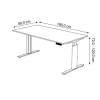 Kerkmann Move 3 Tube Zit-sta-bureau Rechthoekig Antraciet T-Voet 1.800 (B) x 800 (D) x 1.200 (H) mm