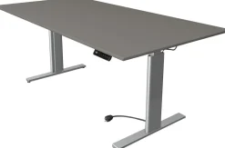Kerkmann Move 3 Tube Zit-sta-bureau Rechthoekig Grafiet T-Voet 2.000 (B) x 1.000 (D) x 1.200 (H) mm