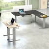 Kerkmann Move 3 Tube Zit-sta-bureau Rechthoekig Wit T-Voet 1.000 (B) x 600 (D) x 1.200 (H) mm