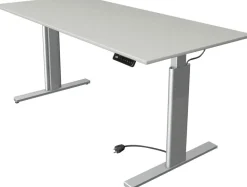 Kerkmann Move 3 Tube Zit-sta-bureau Rechthoekig Lichtgrijs T-Voet 1.800 (B) x 800 (D) x 1.200 (H) mm