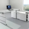 Kerkmann Move 3 Tube Zit-sta-bureau L-vorm Wit T-Voet 1.800 (B) x 1.800 (D) x 1.200 (H) mm