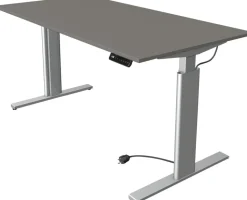 Kerkmann Move 3 Tube Zit-sta-bureau Rechthoekig Grafiet T-Voet 1.600 (B) x 800 (D) x 1.200 (H) mm