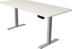 Kerkmann Move 1 Zit-sta-bureau Rechthoekig Wit T-Voet 1.800 (B) x 800 (D) x 1.230 (H) mm Melamine, staal