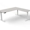Kerkmann Move 3 Zit-sta-bureau Vrije vorm Lichtgrijs T-Voet 1,800 (B) x 1.800 (D) x 1.200 (H) mm Hout