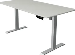 Kerkmann Move 1 Zit-sta-bureau Rechthoekig Lichtgrijs T-Voet 1.600 (B) x 800 (D) x 1.230 (H) mm Melamine, staal