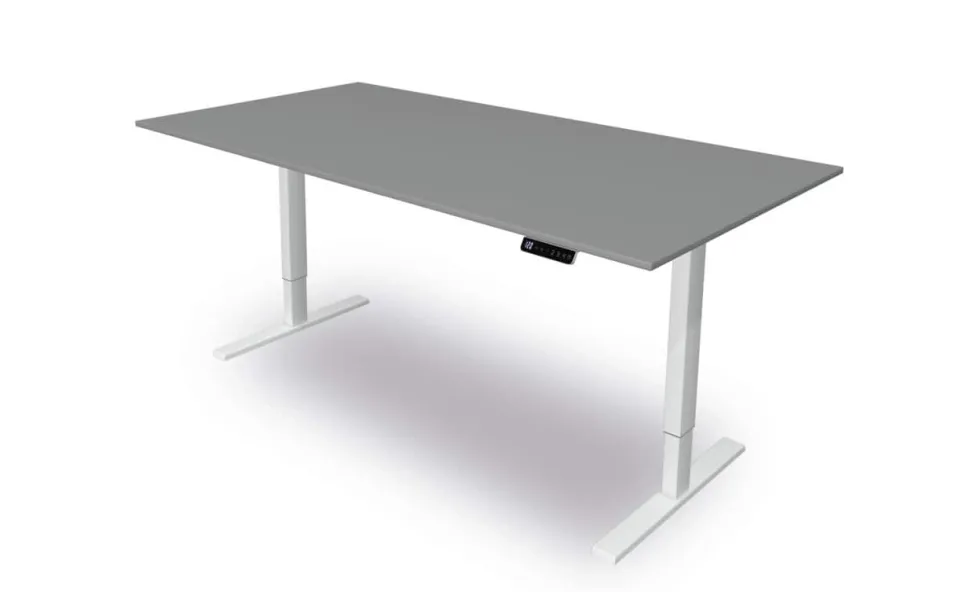 Kerkmann Move 3 Zit-sta-bureau Rechthoekig Grafiet T-Voet 2,000 (B) x 1.000 (D) x 1.200 (H) mm Hout