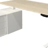 Kerkmann Move 1 Zit-sta-bureau Rechthoekig Ahorn T-Voet 3 Lades 1.650 (B) x 1.350 (D) x 1.230 (H) mm Melamine, staal