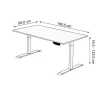 Kerkmann Move 1 Zit-sta-bureau Rechthoekig Antraciet T-Voet 1.600 (B) x 800 (D) x 1.230 (H) mm Melamine, staal