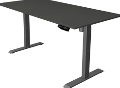 Kerkmann Move 1 Zit-sta-bureau Rechthoekig Antraciet T-Voet 1.600 (B) x 800 (D) x 1.230 (H) mm Melamine, staal
