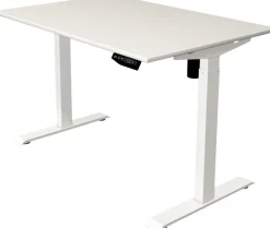 Kerkmann Move 1 Zit-sta-bureau Rechthoekig Wit T-Voet 1.200 (B) x 800 (D) x 1.230 (H) mm Melamine, staal