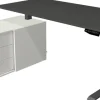 Kerkmann Move 1 Zit-sta-bureau Rechthoekig Antraciet T-Voet 3 Lades 1.650 (B) x 1.350 (D) x 1.230 (H) mm Melamine, staal