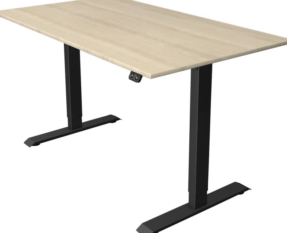 Kerkmann Move 1 Zit-sta-bureau Rechthoekig Ahorn T-Voet 1.600 (B) x 800 (D) x 1.230 (H) mm