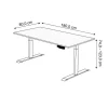 Kerkmann Move 1 Zit-sta-bureau Rechthoekig Antraciet T-Voet 1.800 (B) x 800 (D) x 1.230 (H) mm Melamine, staal