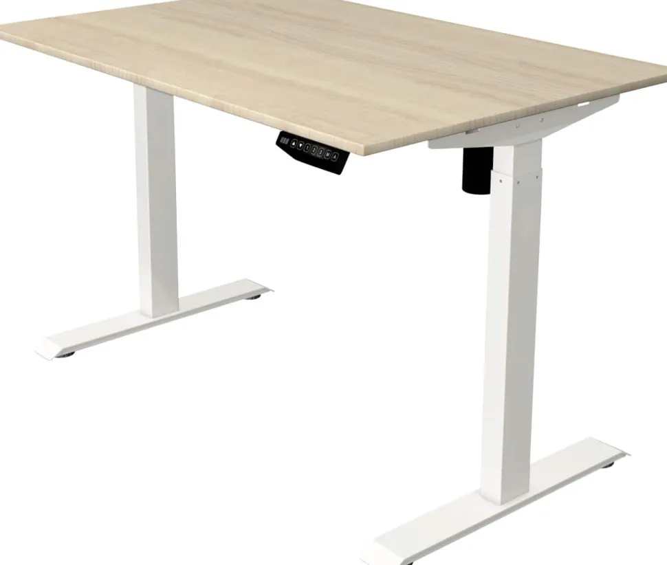 Kerkmann Move 1 Zit-sta-bureau Rechthoekig Ahorn T-Voet 1.200 (B) x 800 (D) x 1.230 (H) mm Melamine, staal