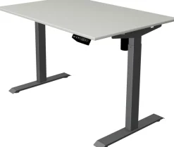 Kerkmann Move 1 Zit-sta-bureau Rechthoekig Lichtgrijs T-Voet 1.200 (B) x 800 (D) x 1.230 (H) mm Melamine, staal
