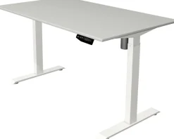 Kerkmann Move 1 Zit-sta-bureau Rechthoekig Lichtgrijs T-Voet 1.400 (B) x 800 (D) x 1.230 (H) mm Melamine, staal