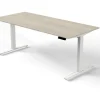 Kerkmann Move 3 Zit-sta-bureau Rechthoekig Esdoorn T-Voet 1,800 (B) x 800 (D) x 1.200 (H) mm Hout
