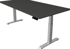 Kerkmann Move4 Elektrisch hoogteverstelbaar Zit-sta-bureau Antraciet T-voet 2000 (B) x 1.000 (D) x 1290 (H) mm Hout, Metaal