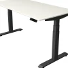 Kerkmann Move4 Elektrisch hoogteverstelbaar Zit-sta-bureau Wit T-voet 1600 (B) x 800 (D) x 1290 (H) mm Hout, Metaal