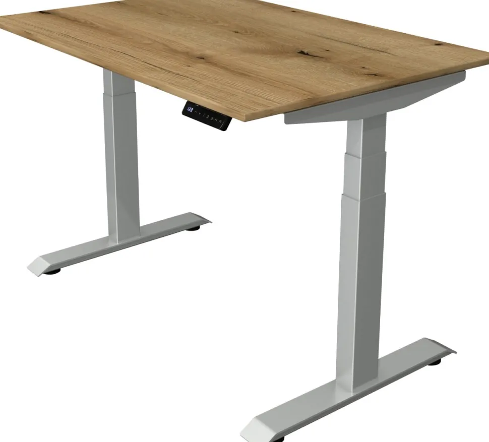Kerkmann Move4 Elektrisch hoogteverstelbaar Zit-sta-bureau Eiken T-voet 1200 (B) x 800 (D) x 1290 (H) mm Hout, Metaal