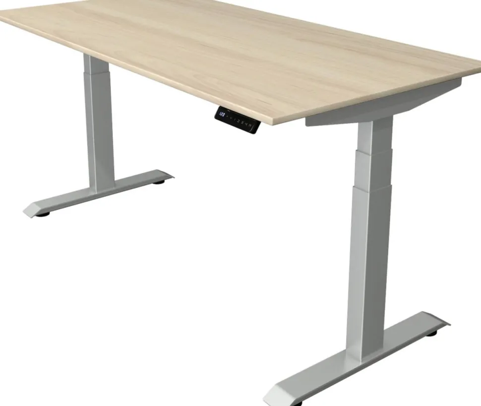 Kerkmann Move4 Elektrisch hoogteverstelbaar Zit-sta-bureau Esdoorn T-voet 1600 (B) x 800 (D) x 1290 (H) mm Hout, Metaal