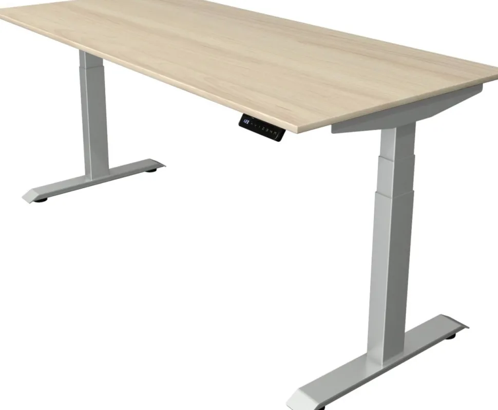 Kerkmann Move4 Elektrisch hoogteverstelbaar Zit-sta-bureau Esdoorn T-voet 1800 (B) x 800 (D) x 1290 (H) mm Hout, Metaal
