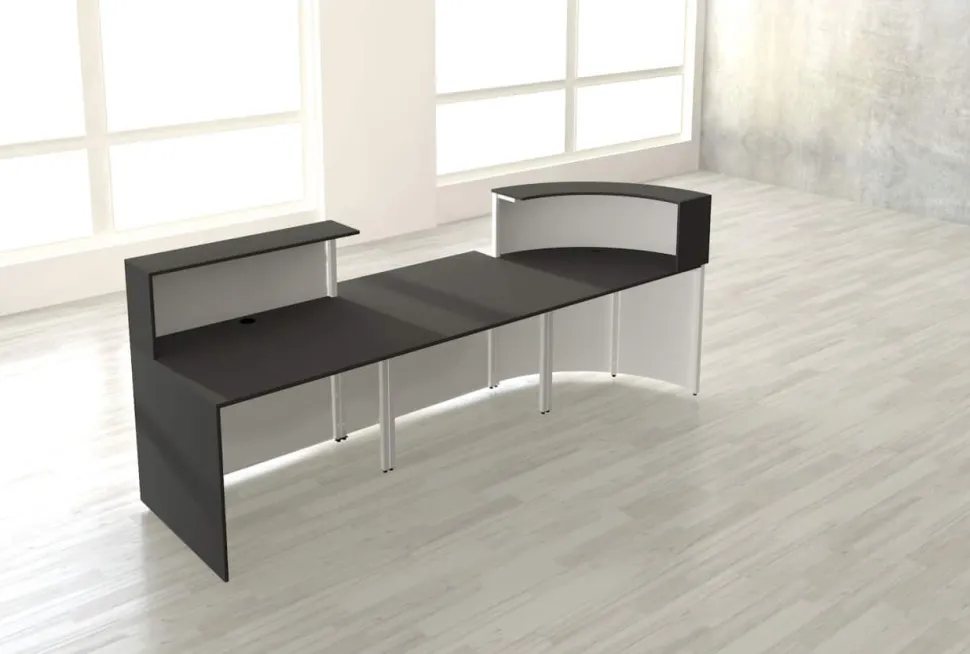 Kerkmann Receptietafel Antraciet, wit 2.800 x 950 x 1.100 mm