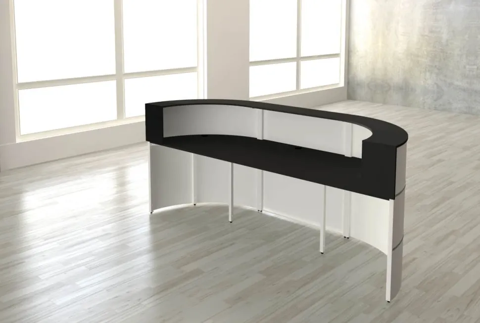Kerkmann Receptietafel Antraciet, wit 2.600 x 800 x 1.100 mm