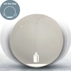 Leitz Ergo Actieve Zitbal 6543 Anti-rol design Handvat Wasbare hoes 75 cm tot 150 kg Lichtgrijs