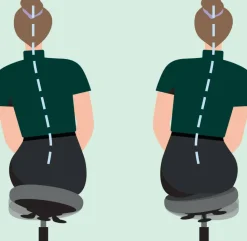 Leitz Ergo Actieve Zitkruk 6577 Ergonomische met Wieltjes en Comfort Wiebelkussen, Grijs, zwart