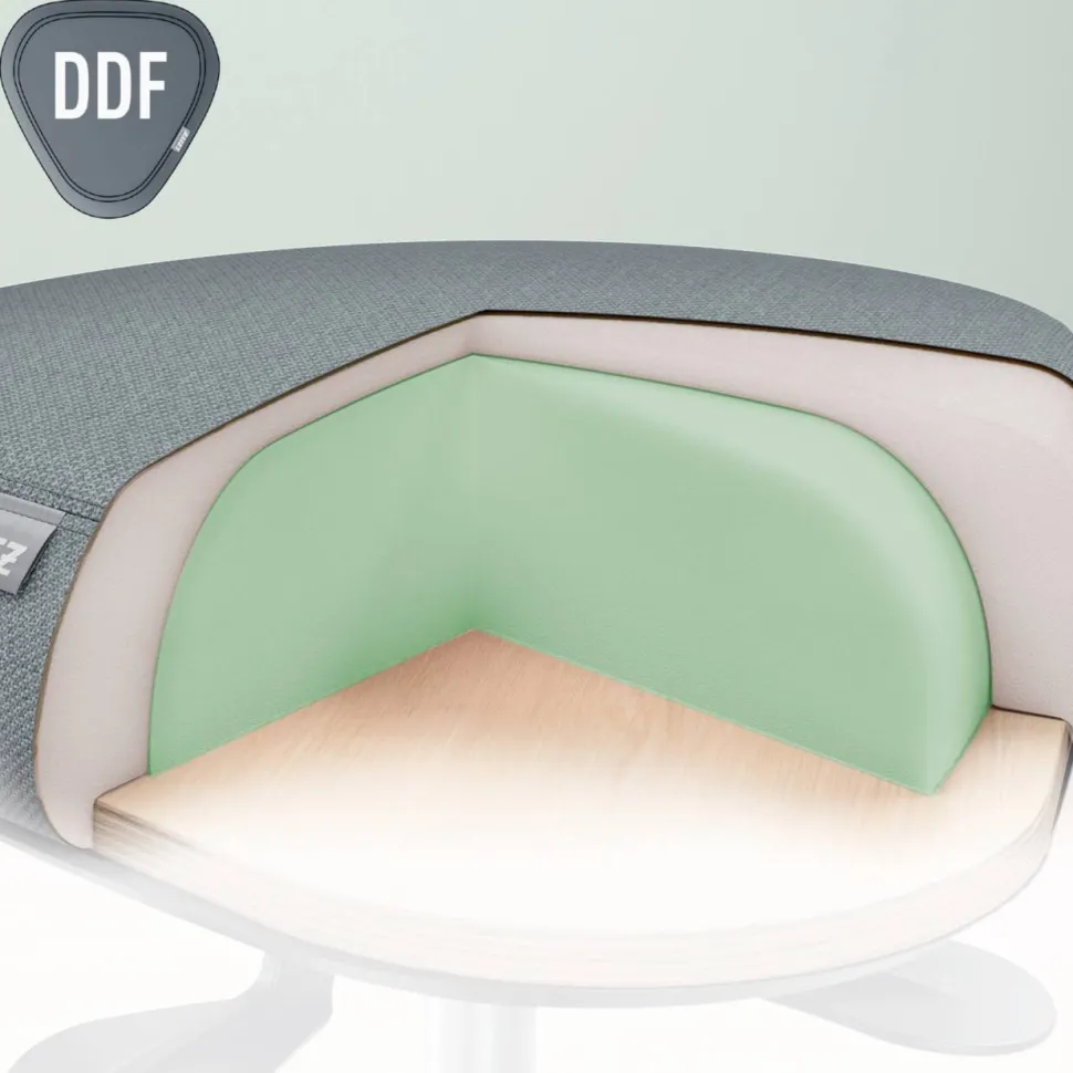 Leitz Ergo Actieve Zitkruk 6577 Ergonomische met Wieltjes en Comfort Wiebelkussen, Grijs, zwart
