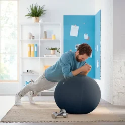 Leitz Ergo Cosy Actieve zitbal 5279 met handvat en wasbare hoes 65 cm tot 100 kg grijs