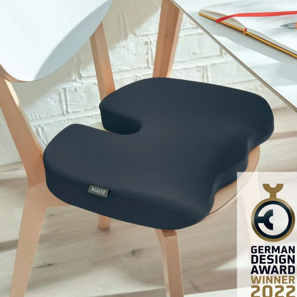 Leitz Ergo Cosy Ergonomisch stoelkussen 5284 van Schuim met wasbare hoes 455 x 75 x 355 mm Grijs