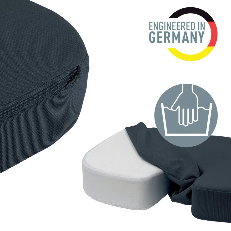 Leitz Ergo Cosy Ergonomisch stoelkussen 5284 van Schuim met wasbare hoes 455 x 75 x 355 mm Grijs