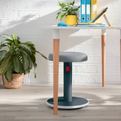 Leitz Zit-sta-kruk 65180089 Ergo Cosy Met verstelbare zitting 46 - 79 cm Tot 110 kg Grijs